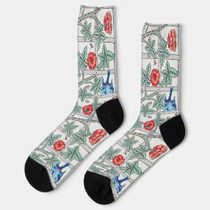 Climbing Roses & Small Birds, William Morris Socks