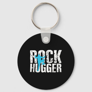 Climbing Shirt Rock Hugger Funny Climber Gift Key Ring