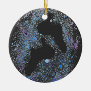 Climbing Shoe Splatter Art Ornament