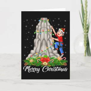 Climbing Sports Lover Matching Santa Hat Climbing Card