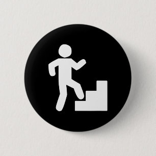 Climbing Stairs Tribute Workout 6 Cm Round Badge