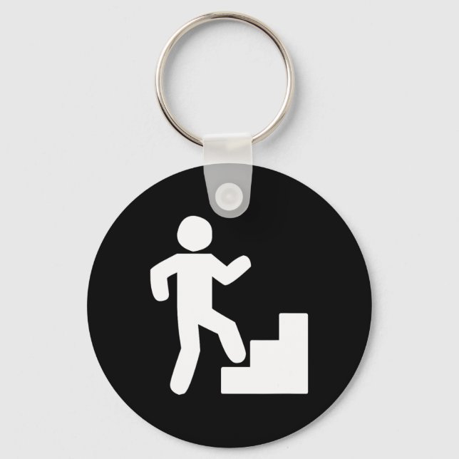Climbing Stairs Tribute Workout  Key Ring (Front)