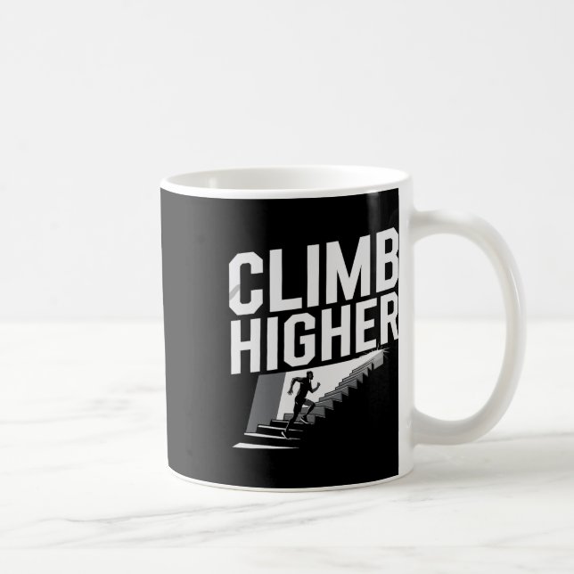 Climbing Steps Design For Achieving Success Goals  Coffee Mug (Right)