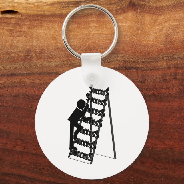 Climbing the Ladder of Success Key Ring (Back)
