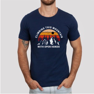 Climbing This Mountain Colourful Faith Christian T-Shirt