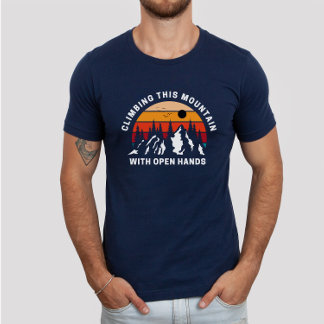 Climbing This Mountain Colourful Faith Christian T-Shirt