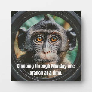 Climbing through Monday one branch at a time Plaque