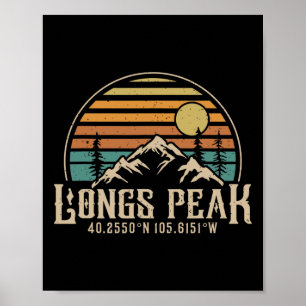 Climbing Tourist Colorado Hiking Mountain Longs Pe Poster