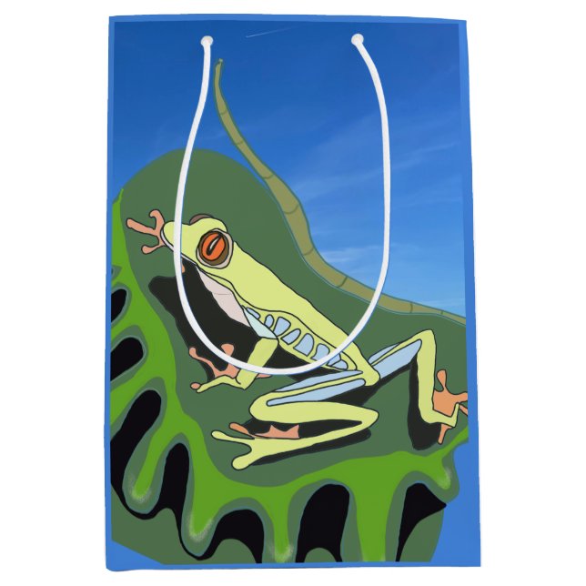 Climbing Tree Frog    Medium Gift Bag (Front)