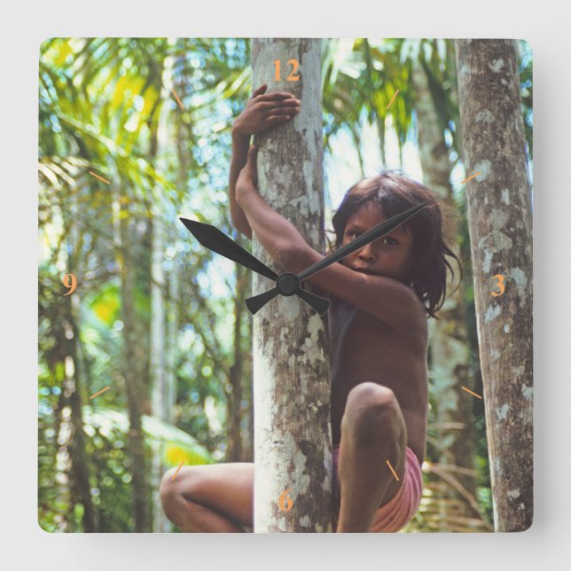 Climbing Trees. Square Wall Clock (Front)