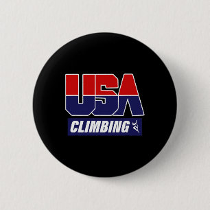 Climbing Usa Climber Mountain Climber Rock Climbin 6 Cm Round Badge