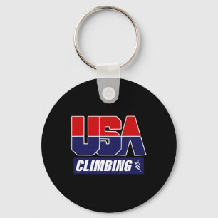 Climbing Usa Climber Mountain Climber Rock Climbin Key Ring
