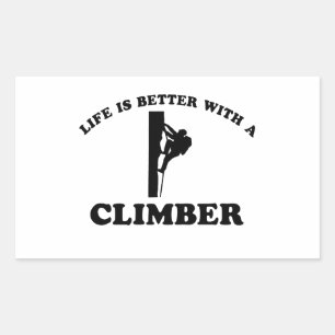 Climbing Vector Designs Rectangular Sticker