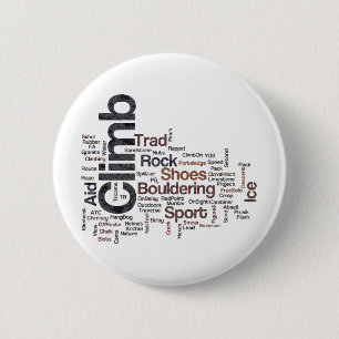 Climbing Words 6 Cm Round Badge