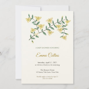 Climbing Ylang Ylang Baby Shower Invitation