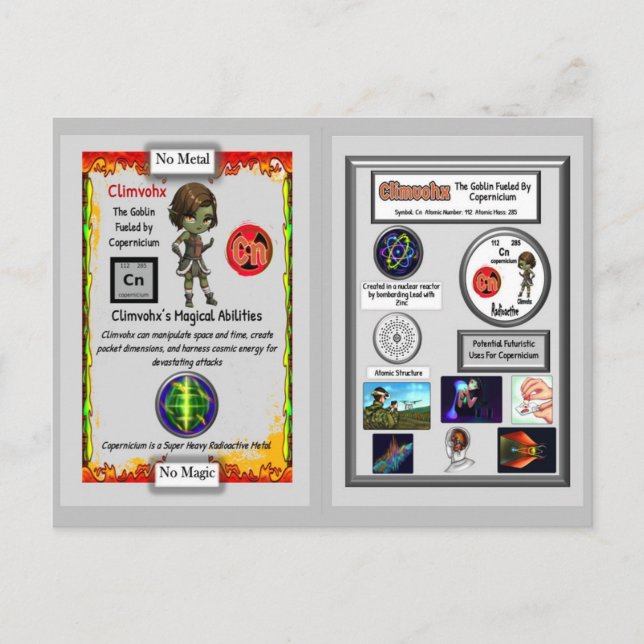 Climvohx Presents Copernicium Trading Card (Front)