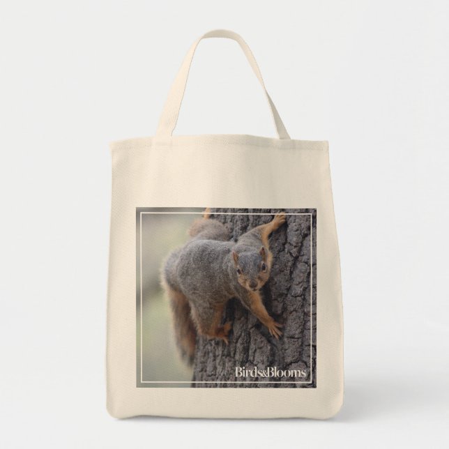 Clinging Squirrel Tote Bag (Front)