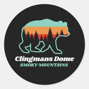 Clingmans Dome Smokey Mountains North Carolina Classic Round Sticker