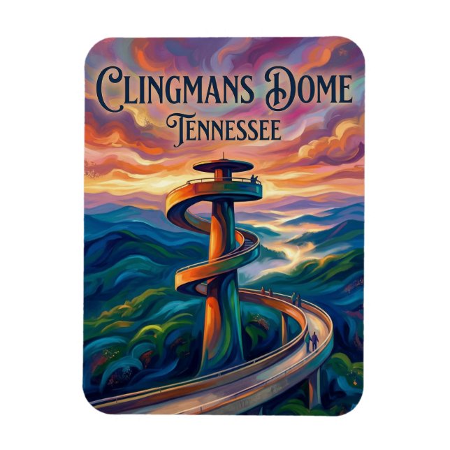 Clingmans Dome Tennessee Magnet (Vertical)