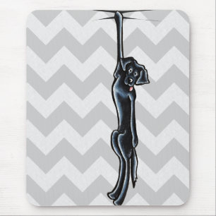 Clingy Black Lab Off-Leash Art™ Mouse Pad
