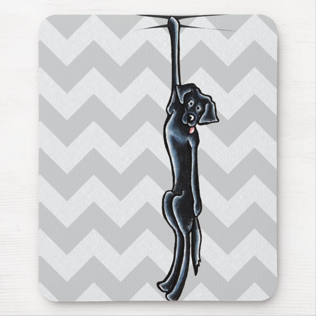Clingy Black Lab Off-Leash Art™ Mouse Pad (Front)