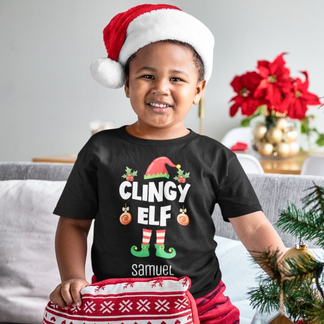 Clingy elf matching christmas family group name toddler T-Shirt (Creator Uploaded)