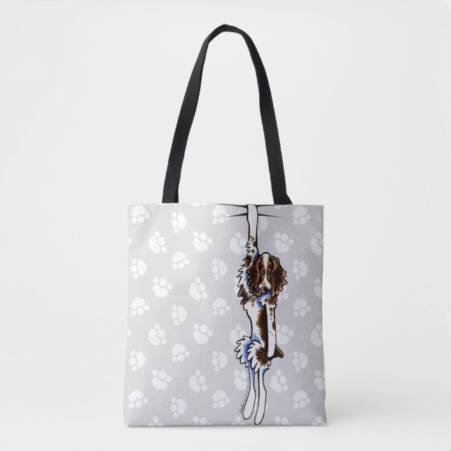 Clingy Liver White Springer Spaniel Tote Bag (Front)