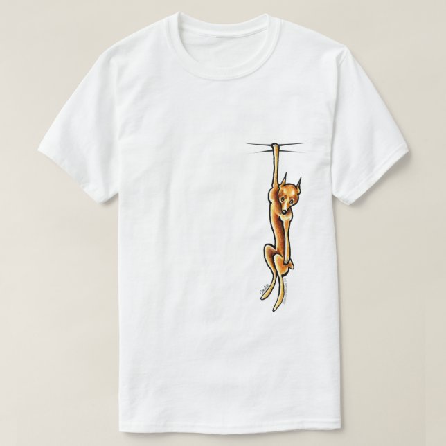 Clingy Red Miniature Pinscher T-Shirt (Design Front)