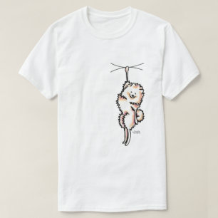 Clingy White Pomeranian T-Shirt