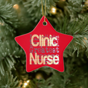 Clinic Nurse Extraordinaire Ceramic Ornament