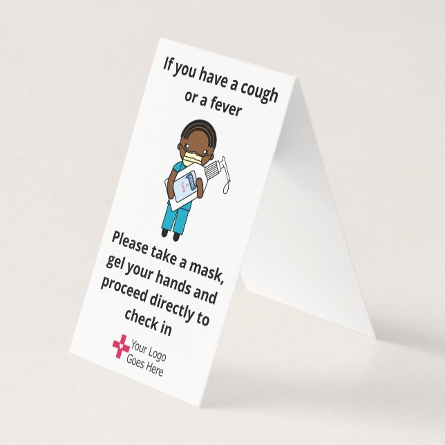 Clinic Office Gel and Mask Sign (Front)