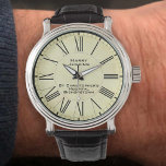 Clinic or Hospital Watch<br><div class="desc">A watch that is designed as a gift for recognizing loyal service for a worker at a Clinic, Surgery, or Hospital. Add the name of the recipient as well as the organization. Parchment style background.</div>