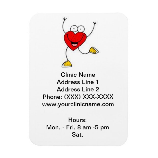 Clinic Promotional Magnet (Dancing Heart) (Vertical)