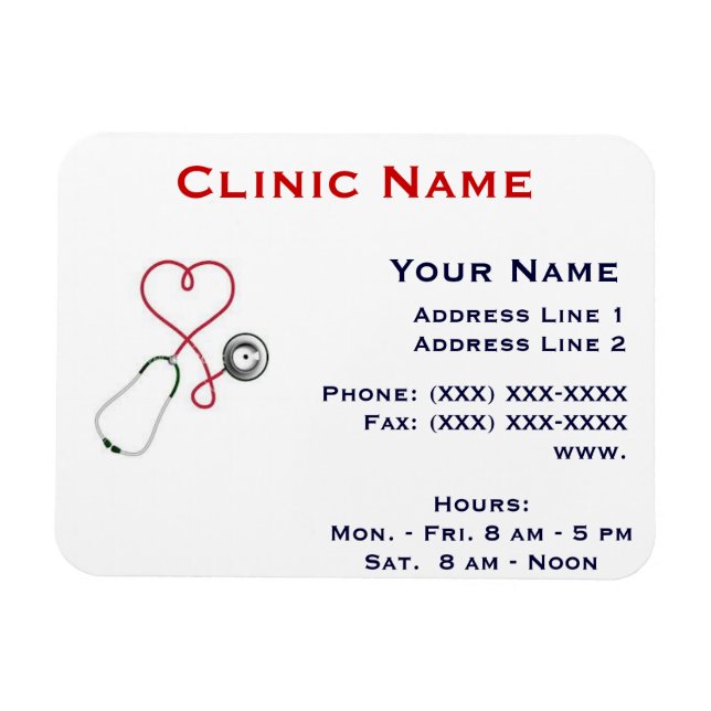 Clinic Promotionl Magnet -Horizonttl/Heart Dr. (Horizontal)