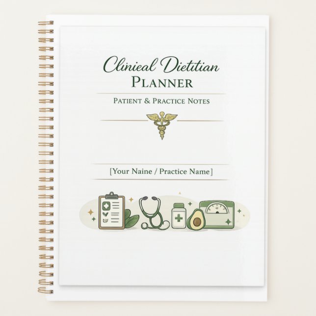 Clinical Dietitian Planner Patient &Practice Notes (Front)