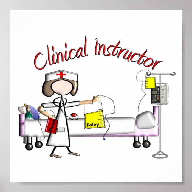 Clinical Instructor Art Poster -Embossed Style (Front)