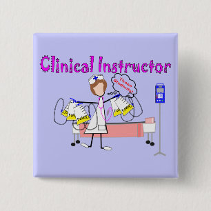 Clinical Instructor "Those Students" Gifts 15 Cm Square Badge
