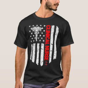 Clinical Nurse American Flag RN Registered Nurse T-Shirt