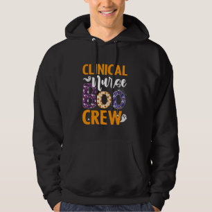 Clinical Nurse Boo Crew Scary Nurse Halloween Ghos Hoodie