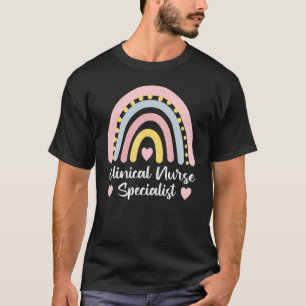 Clinical Nurse Specialist Cns Boho Rainbow Cute Co T-Shirt