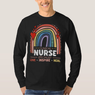 Clinical Nurse Specialist Love Inspire Heal Nurses T-Shirt