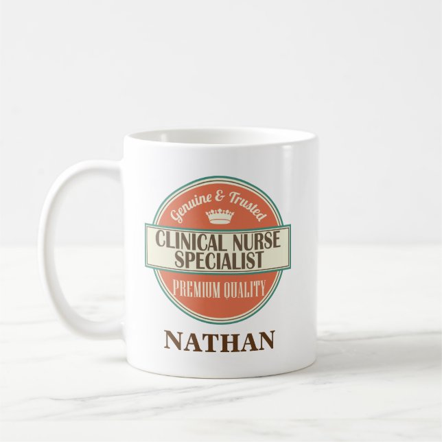 Clinical Nurse Specialist Personalised Mug Gift (Left)