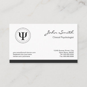 Clinical Psychologist - Psychology Psi Symbol Business Card