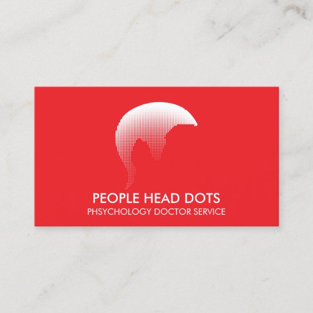 Clinical Psychology Doctor Red Business Card (Front)