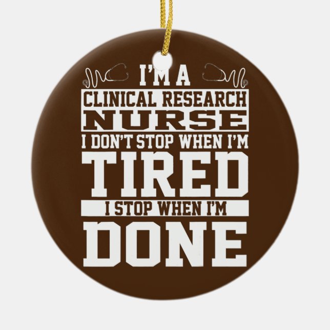 Clinical Research Nurse Apparel Awesome Cute Ceramic Ornament (Front)