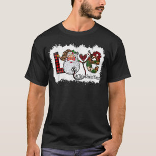 Clinical Social Worker Love NURSE Christmas Hello T-Shirt
