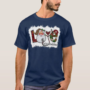 Clinical Social Worker Love NURSE Christmas Hello T-Shirt