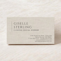 Clinical Social Worker Natural Linen