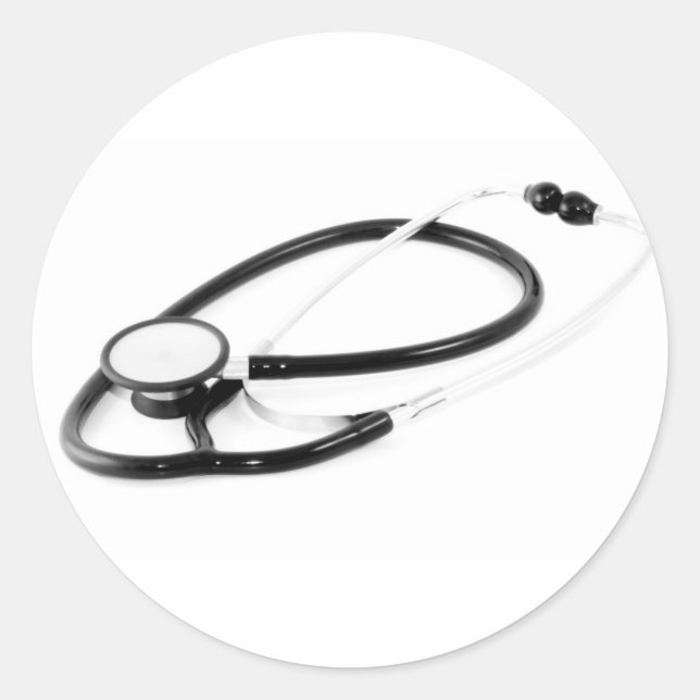 Clinical Stethoscope Classic Round Sticker (Front)