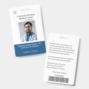 Clinics Medical Facility Employee Badge Template ID Badge